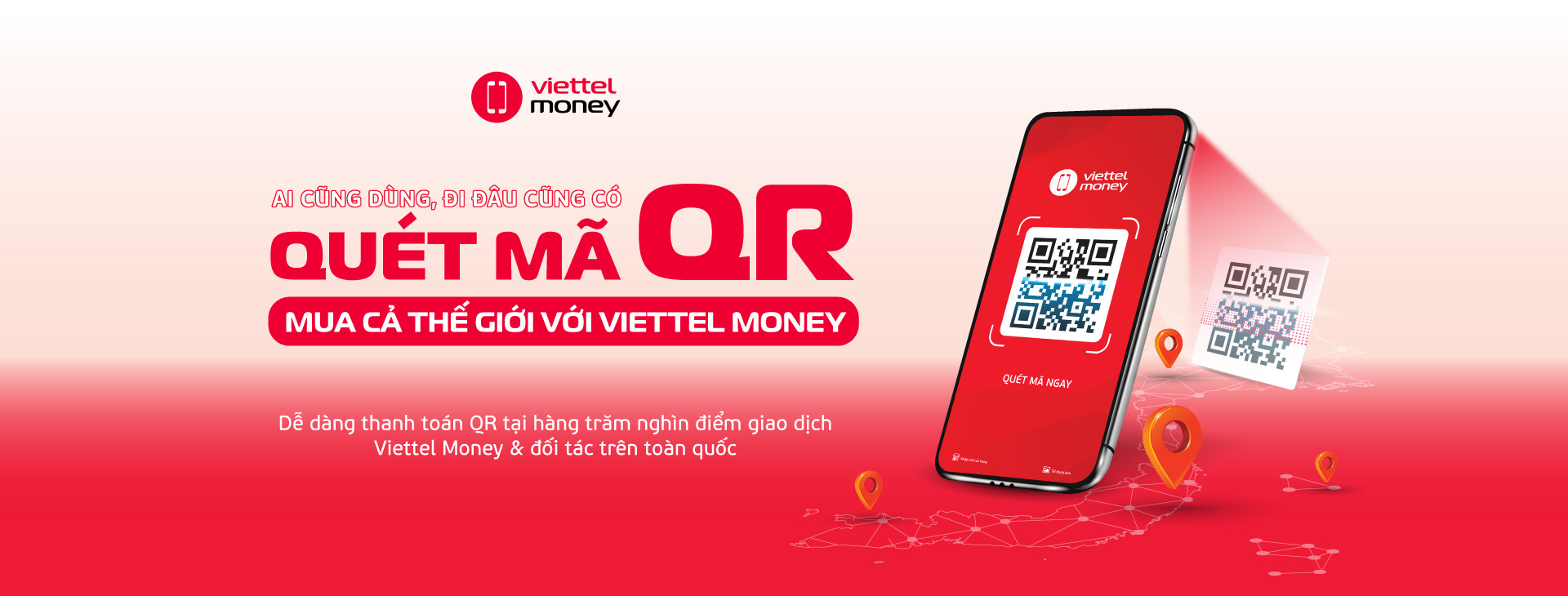 Có thể quét mã QR Viettel Money để thanh toán ở đâu?
