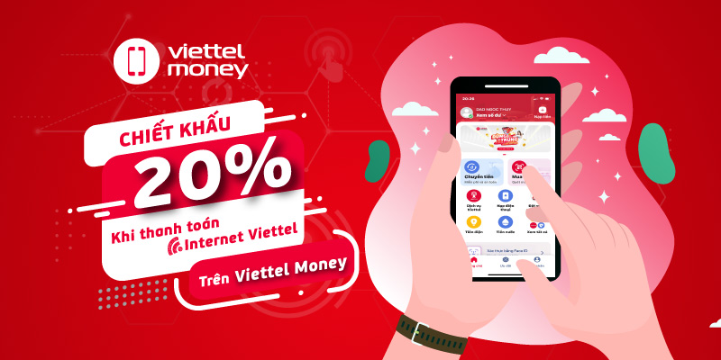 Thanh toán internet Viettel nhận ưu đãi chiết khấu trên Viettel Money! [HẾT HẠN]