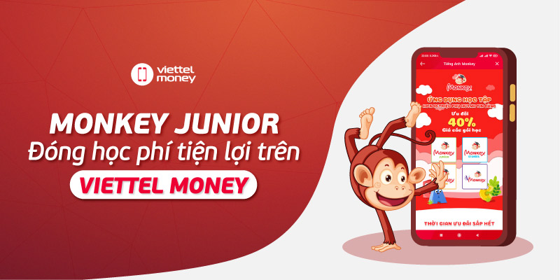 thanh toan ung dung Monkey Junior ngay tren app Viettel Money