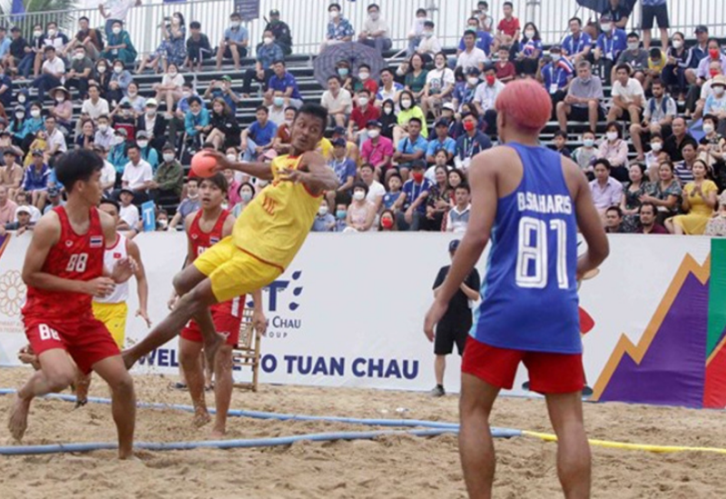 17h (8/5) sẽ có trận đấu trực tiếp bóng ném bãi biển nam Việt Nam và Thái Lan.