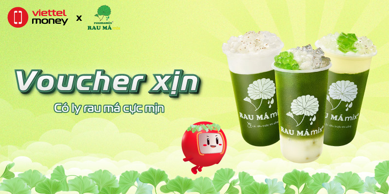 Voucher Rau Má Mix – Uống cực mát, giá cực thích