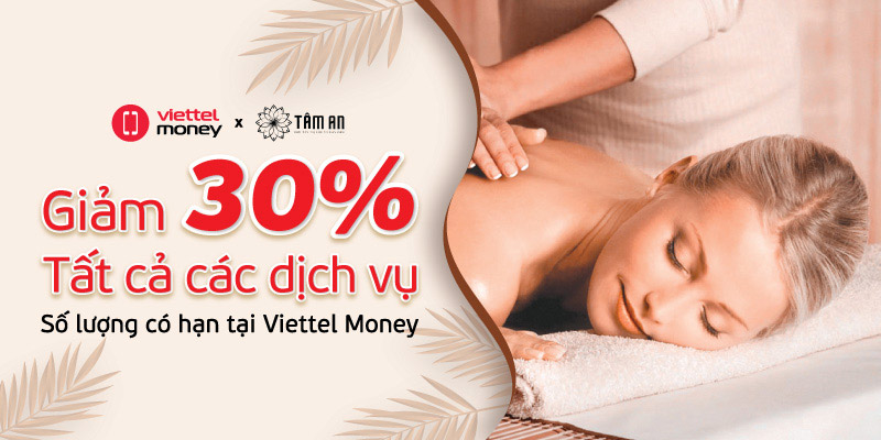 Giảm 30% tất cả dịch vụ với voucher Massage Trị liệu Tâm An