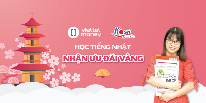 Học tiếng nhật nhận ưu đãi vàng cùng voucher kosei