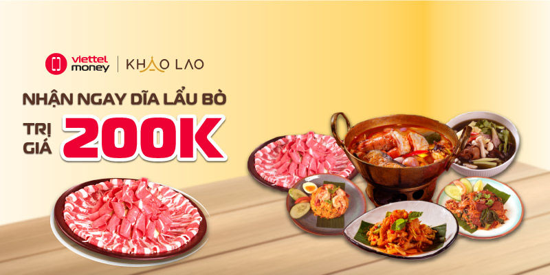 Voucher Khao Lao – Nhận Ngay Dĩa Lẩu Bò Miễn Phí Trị Giá 200K