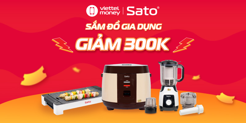 Sắm ngay đồ gia dụng thông minh cùng Voucher Sato tháng 8