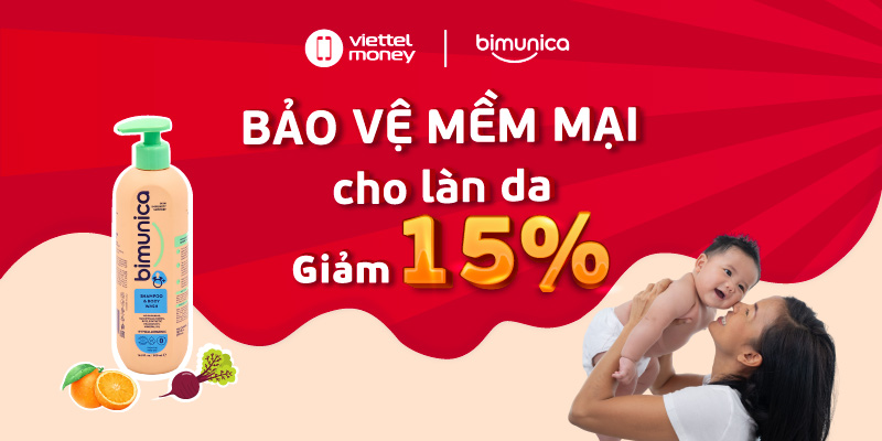 Voucher Bimunica sự bảo vệ mềm mại cho làn da của bé