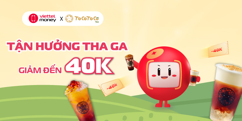 Thả ga thưởng thức trà sữa cùng mã giảm giá Tocotoco