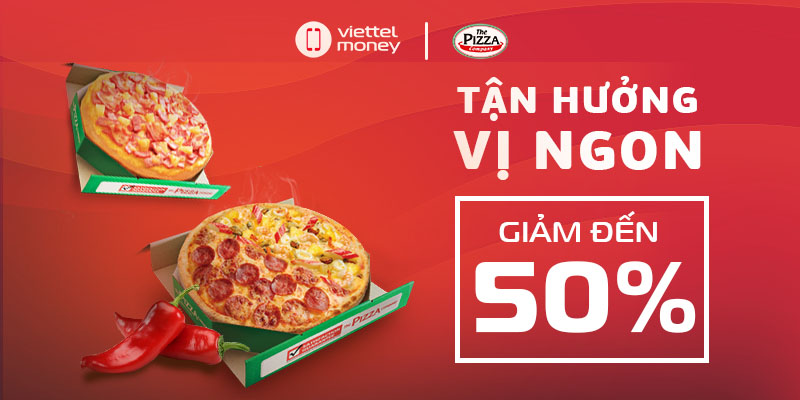 Vị ngon tuyệt vời cùng mã giảm giá The Pizza Company tháng 9