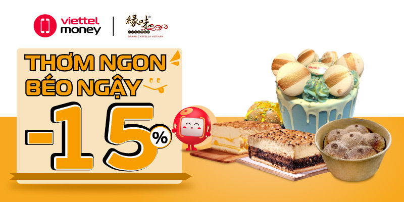 Bánh Castella chuẩn Đài, ngon khó cưỡng với Voucher Grand Castella Tháng 11