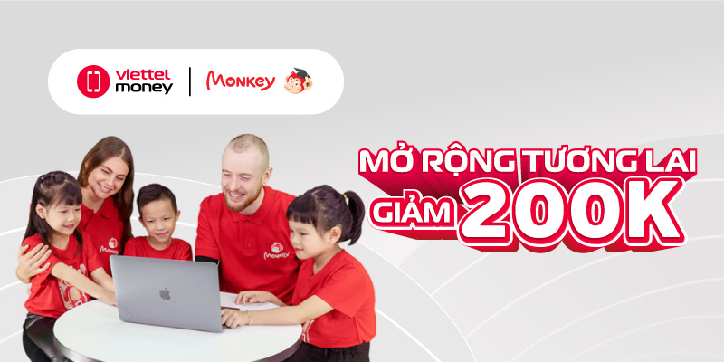 Học tiếng Anh vui vẻ, phát triển thông minh cùng với Voucher Monkey