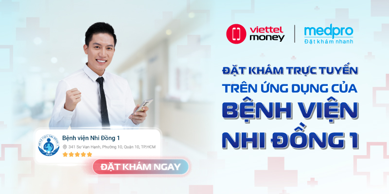 Đặt khám trực tuyến trên ứng dụng Bệnh viện Nhi Đồng 1
