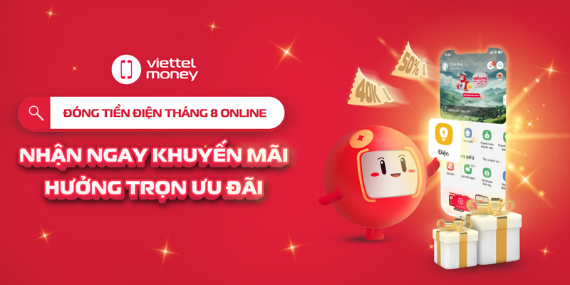 Đóng tiền điện tháng 8 online – Nhận ngay khuyến mãi, hưởng trọn ưu đãi