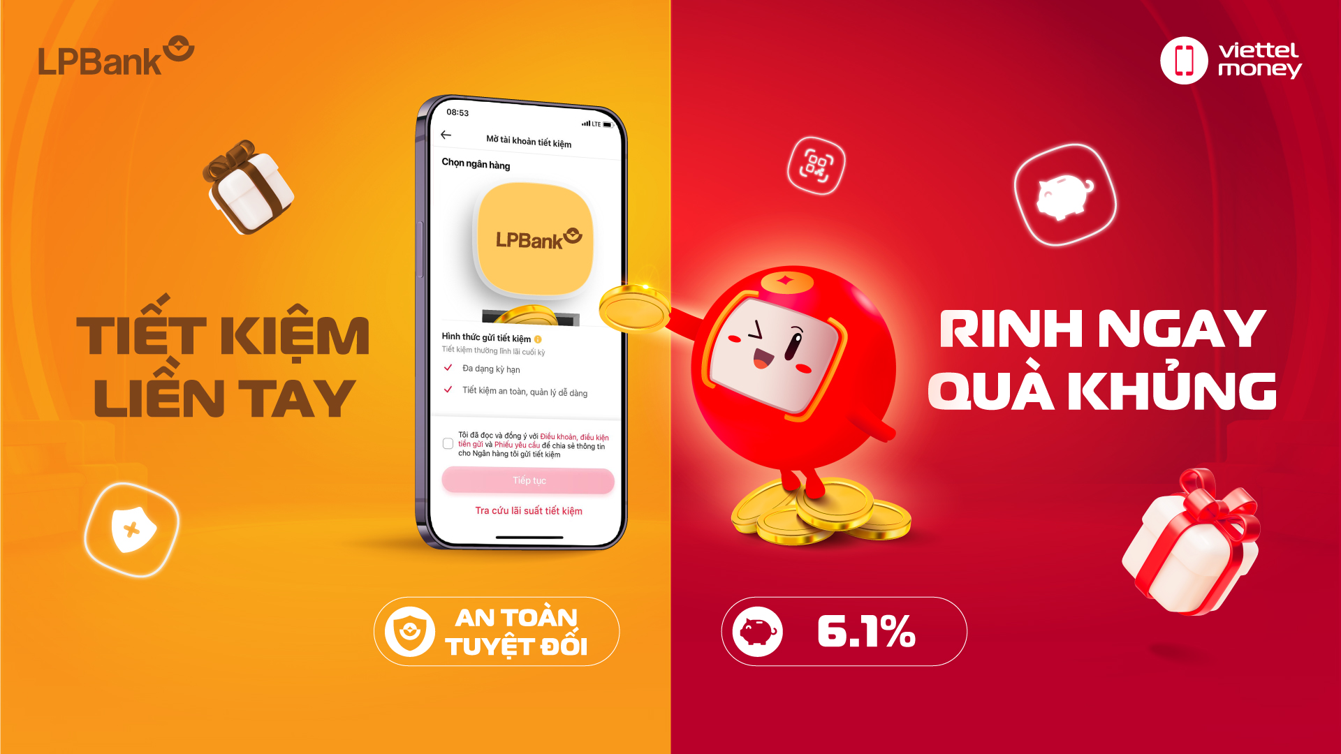 Viettel Money và LPBank hợp tác ra mắt sản phẩm Tiết kiệm với chương trình khuyến mãi tặng quà hấp dẫn