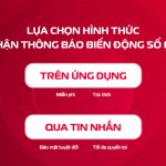 linh hoạt lựa chọn hình thức nhận thông báo biến động số dư