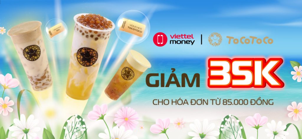 Giảm giá 35000 đồng cho hóa đơn từ 85000 đồng