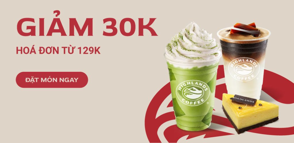 Mã giảm giá Highlands Coffee tháng 4