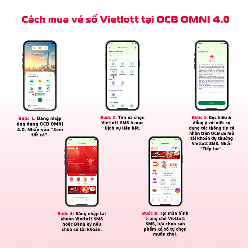 cách mua vé số Vietlott tại OCB OMNI 4.0