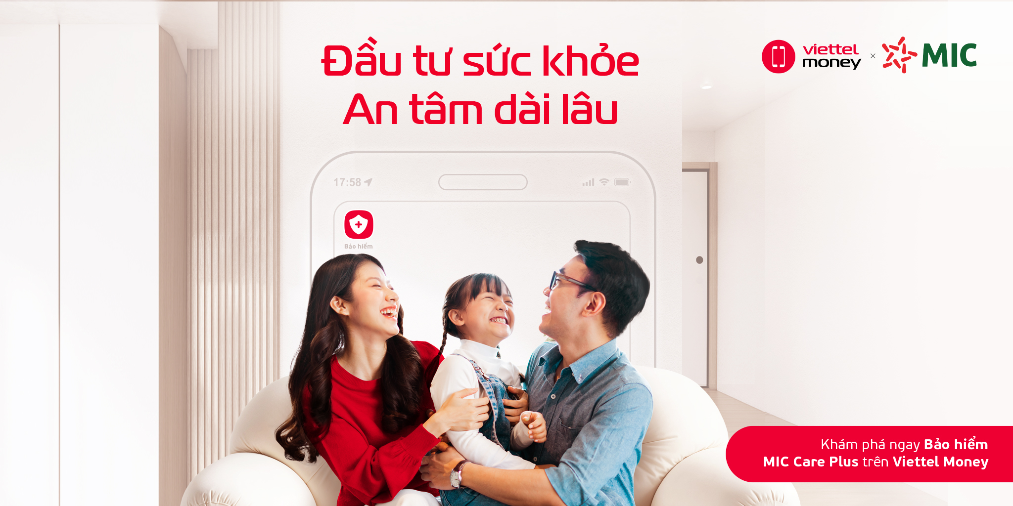 Đầu tư cho sức khỏe cả gia đình với Bảo hiểm MIC Care Plus