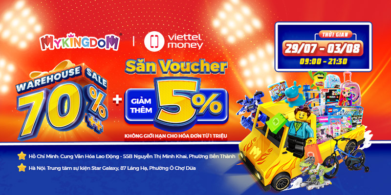 Voucher Mykingdom Warehouse Sale 2025 – Hè rộn ràng, vui ngập tràn