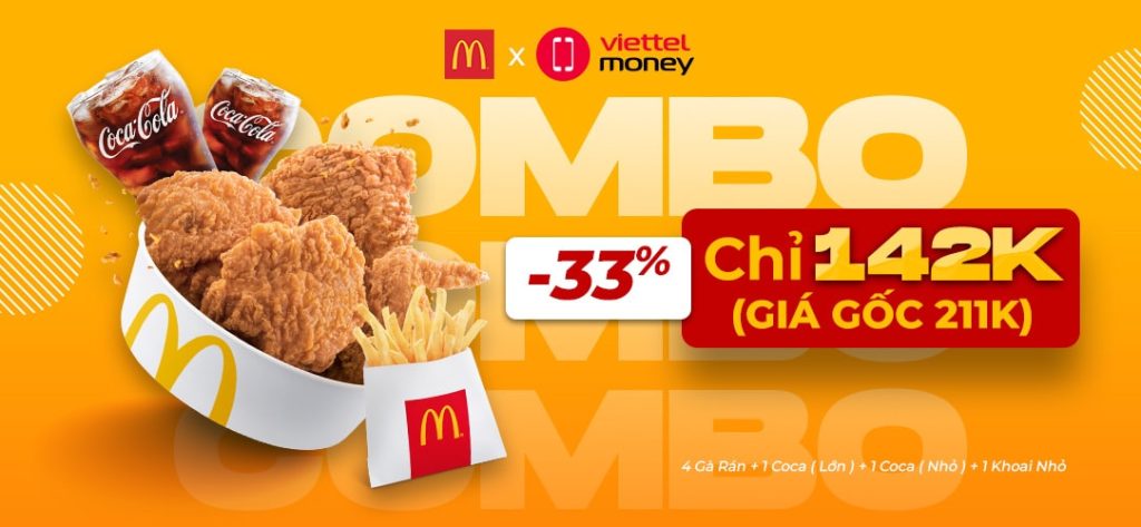 Mã giảm giá McDonalds tháng 7-combo142k