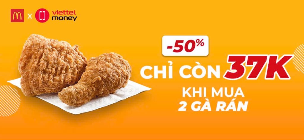 Mã giảm giá McDonalds tháng 7-gà rán