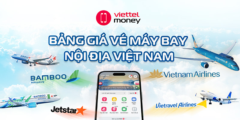 Bảng giá vé máy bay nội địa