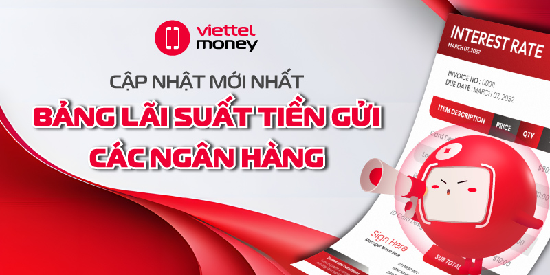 bảng lãi suất tiền gửi các ngân hàng