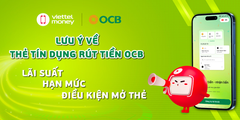 thẻ tín dụng rút tiền mặt OCB