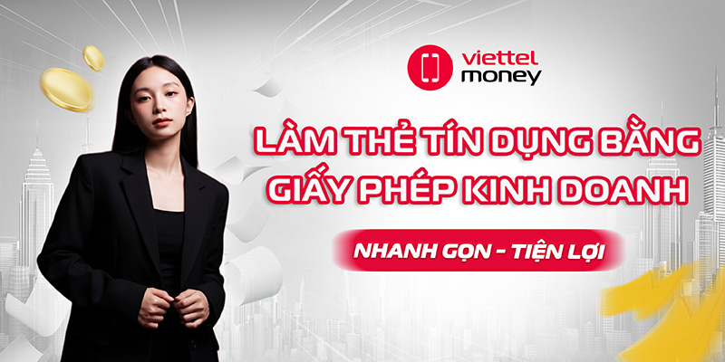 làm thẻ tín dụng bằng giấy phép kinh doanh